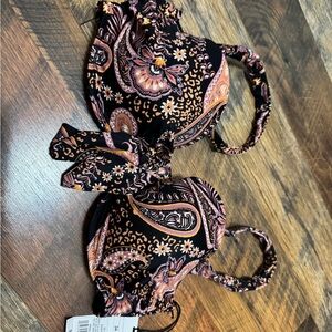 Paisley Print Bikini Top